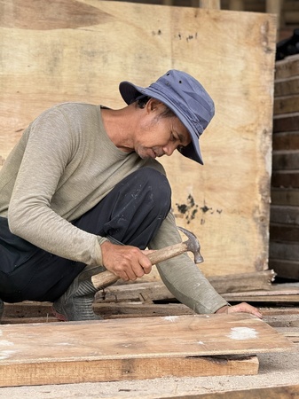 Detail pengerjaan rangka bangunan