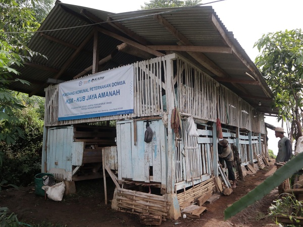 Kandang komunal peternakan domba KSM–KUB Jaya Amanah, Pacet